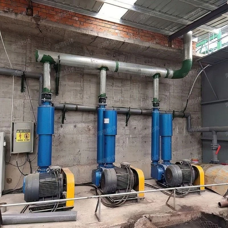Wood gas conveying three blade Roots blower