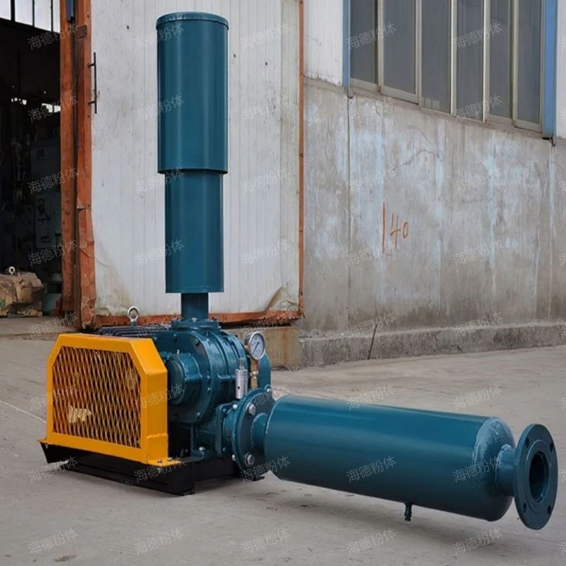 Wood gas conveying three blade Roots blower