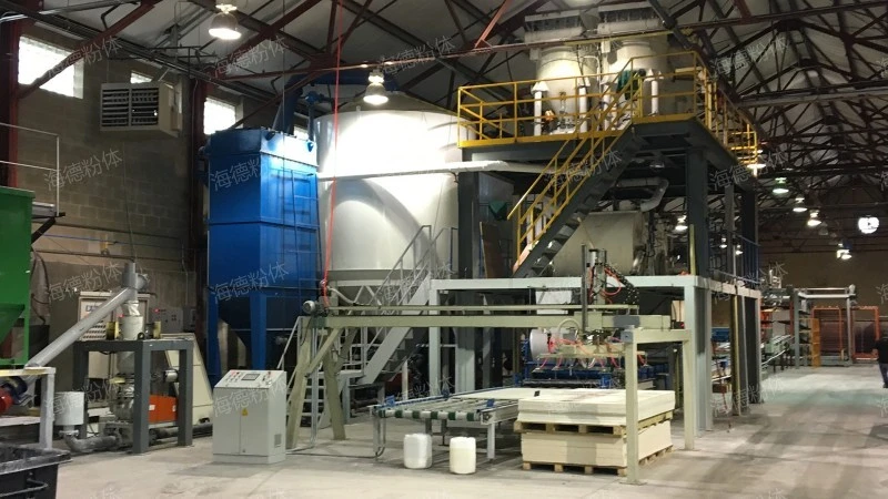 Dry mixed mortar pneumatic conveying system